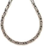 R. M. ékszer Orvosi acél masszív ezüstszínű bizánci lánc 45 cm (000479)