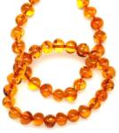 R. M. ékszer Borostyán nyaklánc sárga 45cm 8-9mm karkötő pár (023637)