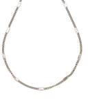 R. M. ékszer Orvosi acél ezüstszínű díszszemes lánc 45 cm (000475)