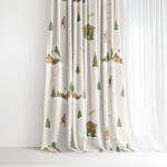 Goldea draperie de crăciun 100% bumbac - colinde de crăciun 220x150 cm