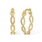 BeSpecial Cercei argint 925 placati cu aur 14K (ERR108)