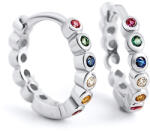BeSpecial Cercei argint 925 placati cu rodiu cu zirconii colorate (ERR116)