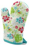 FACKELMANN Manusa de cuptor Fackelmann Tropical 27035 Bumbac VerdeAlbTurcoaz 28x18 cm (27035)