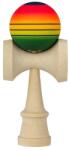 Flippy Kendama X Originala, Profesionala, Flippy, din Lemn, Rubber Grip, 18 cm, Rosu Galben Verde (teo-161610)