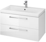 Cersanit Set dulap baie suspendat 2 sertare Lara II cu lavoar Como inclus, 80 cm, alb (S801-149-DSM)