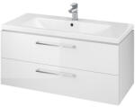 Cersanit Set dulap baie cu lavoar incastrat, 2 sertare, alb, 100cm, Lara, Cersanit (S801-191-DSM)