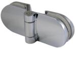 DualHardware SAUNA üveg-üveg szaunapánt 180°, nem rugós, 8 mm-es üveghez, fényes króm