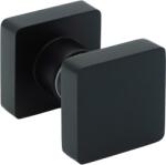 DualHardware CUBE négyzetes zuhanyajtógomb, 8 és 10 mm-es üveghez, matt fekete