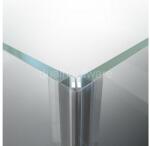 DualHardware Vízzáró profil, 5 mm-es üveghez, 220 cm-es, fehér mágnes profil, 90-180 fokos, átlátszó