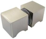 DualHardware CUBE kocka zuhanyajtógomb, 8 és 10 mm-es üveghez, szálcsiszolt