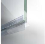 DualHardware Vízzáró profil, 4 mm-es üveghez, 220 cm-es, alsó vízvető, egyszakállas, átlátszó