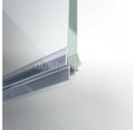 DualHardware Vízzáró profil, 6 mm-es üveghez, 220 cm-es, alsó vízvető, dupla szakállal, átlátszó