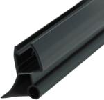 DualHardware Vízzáró profil, 8 mm-es üveghez, 220 cm-es, alsó vízvető, matt fekete