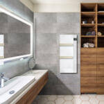 Radialight Silk EVO prémium törölközőszárító radiátor, üveg előlappal 1000 W - energiatakarékos működéssel, turbófűtéssel, kettős hőleadással (ONS10021)