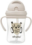 AKUKU Tanulópohár Szívószálas, bagoly minta (300 ml/db) - perfectlife