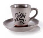 AFI Coffee Day espresso kávéscsésze aljjal - 80 ml - szürke (IMO-AFI-715098SZURKE)