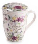 AFI Gyógynövényes bögre porcelán tetővel és szűrővel - 300 ml (IMO-AFI-721449RELAXING)