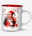 Veroni Mókusos porcelán bögre téli napokra - 330 ml (VR-22752AJIDOBOZ)