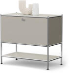 Tchibo - /Cn3 fém komód 1 lenyíló ajtóval - szürke