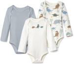 Tchibo - 3 hosszú ujjú body - kisgyerek - méret 86/92 - kék/mintás