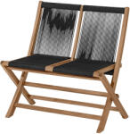 Tchibo - Összecsukható kerti pad textilhálóval - fekete