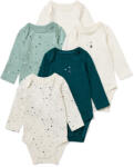Tchibo - 5 db kisgyerek hosszú ujjú body - uniszex - méret 98/104 - fehér/mintás