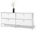 Tchibo - /Cn3 alacsony fém komód 4 fiókkal - fehér