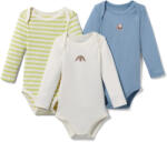 Tchibo - 3 baba hosszú ujjú body - kisgyerek - méret 62/68 - kék/mintás