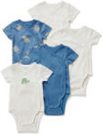 Tchibo - 5 rövidujjú body csecsemőknek - kisgyerek - méret 50/56 - kék/mintás