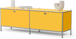 Tchibo - /Cn3 fém TV-állvány 2 lenyíló ajtóval - sárga