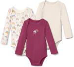 Tchibo - 3 hosszú ujjú body - kisgyerek - méret 62/68 - fehér/mintás