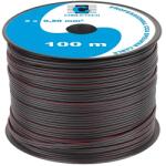 Cabletech KAB0352-M Hangszórókábel, fekete, réz-alumínium CCA, 2x0, 2mm2, /méter (KAB0352)