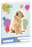 Cute Animals Golden Retriever mintás vonalas füzet - 3. osztály, A5
