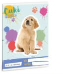 Cute Animals Golden Retriever mintás négyzethálós füzet - A/5-ös