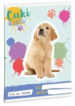 Cute Animals Golden Retriever mintás vonalas füzet - 1. osztály, A5