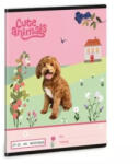 Cute Animals Ars Una: Cute Animals kutya mintás négyzethálós füzet - A/5-ös