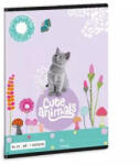 Cute Animals Cute Animals: Cica mintás vonalas füzet - 1. osztályos, 14-32, A5