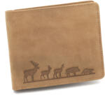 TETRAO Bőr pénztárca kalappal vízszintes