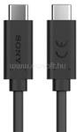 Sony adatkábel (Type-C - Type-C, 100W, gyorstöltő, 100cm) FEKETE (SONY_UCB24) (SONY_UCB24)