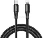 JOYROOM adatkábel (Type-C - lightning, 2.4A, 20W, PD gyorstöltő, 100cm, törésgátló) FEKETE (JOYROOM_S-1024N1-PD) (JOYROOM_S-1024N1-PD)