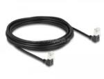 Delock RJ45 hálózati kábel Cat. 6A S/FTP vékony 90 fokban lefelé / lefelé hajló 5 m fekete (DL80302) (DL80302)