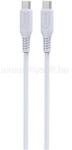 DEVIA GRS adatkábel Type-C - Type-C, 100cm, FEHÉR (ST399633) (ST399633)