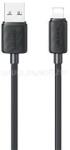 USAMS KY adatkábel (USB - lightning, 2.4A, gyorstöltő, 100cm) FEKETE (SJ689USB01) (SJ689USB01)