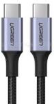 UGREEN US316 adatkábel (Type-C - Type-C, 100W, 5A, gyorstöltő 3.0, 200cm) FEKETE (UGREEN_70429_US316) (UGREEN_70429_US316)