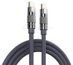 REMAX WEFON adatkábel (Type-C - Type-C, 100W, PD gyorstöltő, 100cm) VILÁGOSSZÜRKE (REMAX_RC-C055_G) (REMAX_RC-C055_G)