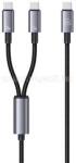 USAMS SUFENG adatkábel 2in1 Type-C - 2 Type-C, 120cm, FEKETE (SJ740USB101) (SJ740USB101)