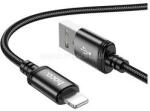 hoco. X89 adatkábel (USB - lightning, 2.4A, gyorstöltő, 100cm, cipőfűző) FEKETE (HOCO_X89_USB_L_B_100) (HOCO_X89_USB_L_B_100)