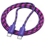 hoco. X116 adatkábel Type-C - Type-C, 100cm, LILA (HOCO_X116_C_C_P) (HOCO_X116_C_C_P)