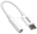 JOYROOM audió adapter kábel (3.5mm jack aljzat - Type-C) FEHÉR (JOYROOM_SH-C1_W) (JOYROOM_SH-C1_W)