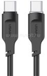 USAMS LITHE SERIES adatkábel Type-C - Type-C, 120cm, FEKETE (SJ567USB01) (SJ567USB01)